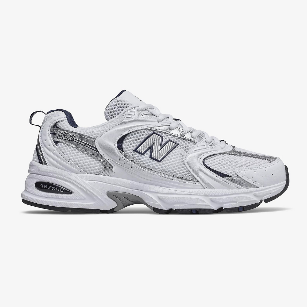NB 530 - White With Natural Indigo